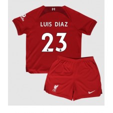 Liverpool Luis Diaz #23 Hemmaställ Barn 2022-23 Korta ärmar (+ Korta byxor)